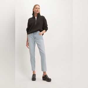 NWOT Everlane Organic Cotton The Original Cheeky® Jean Light Fog Size 25 Ankle